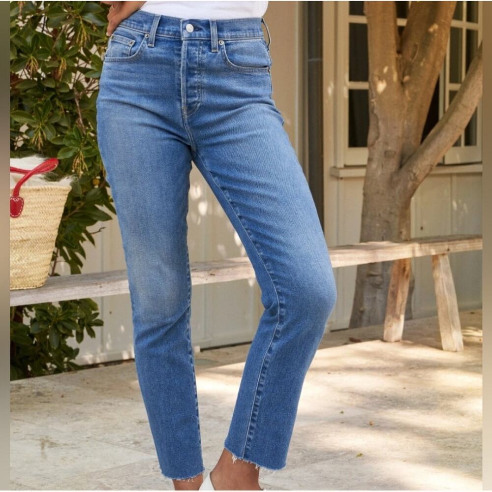 Frank & Eileen Cork Hidden Button Fly Everyday Straight Leg Jeans Size 26